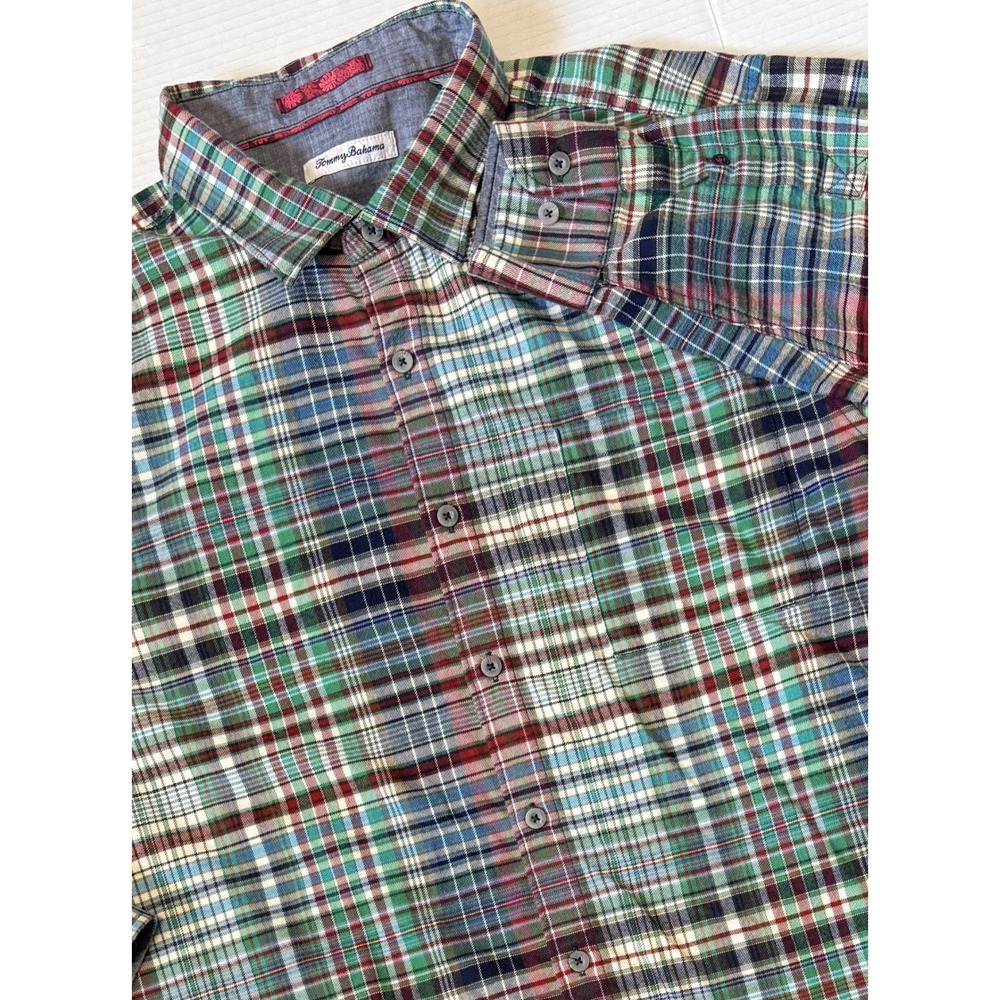 TOMMY BAHAMA - Men's Shirt - Plaid Button Long Sleeve Flannel - 2X-Large XXL